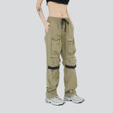 Street Retro Outdoor Casual Multi Pocket Loose Pants - Nioor