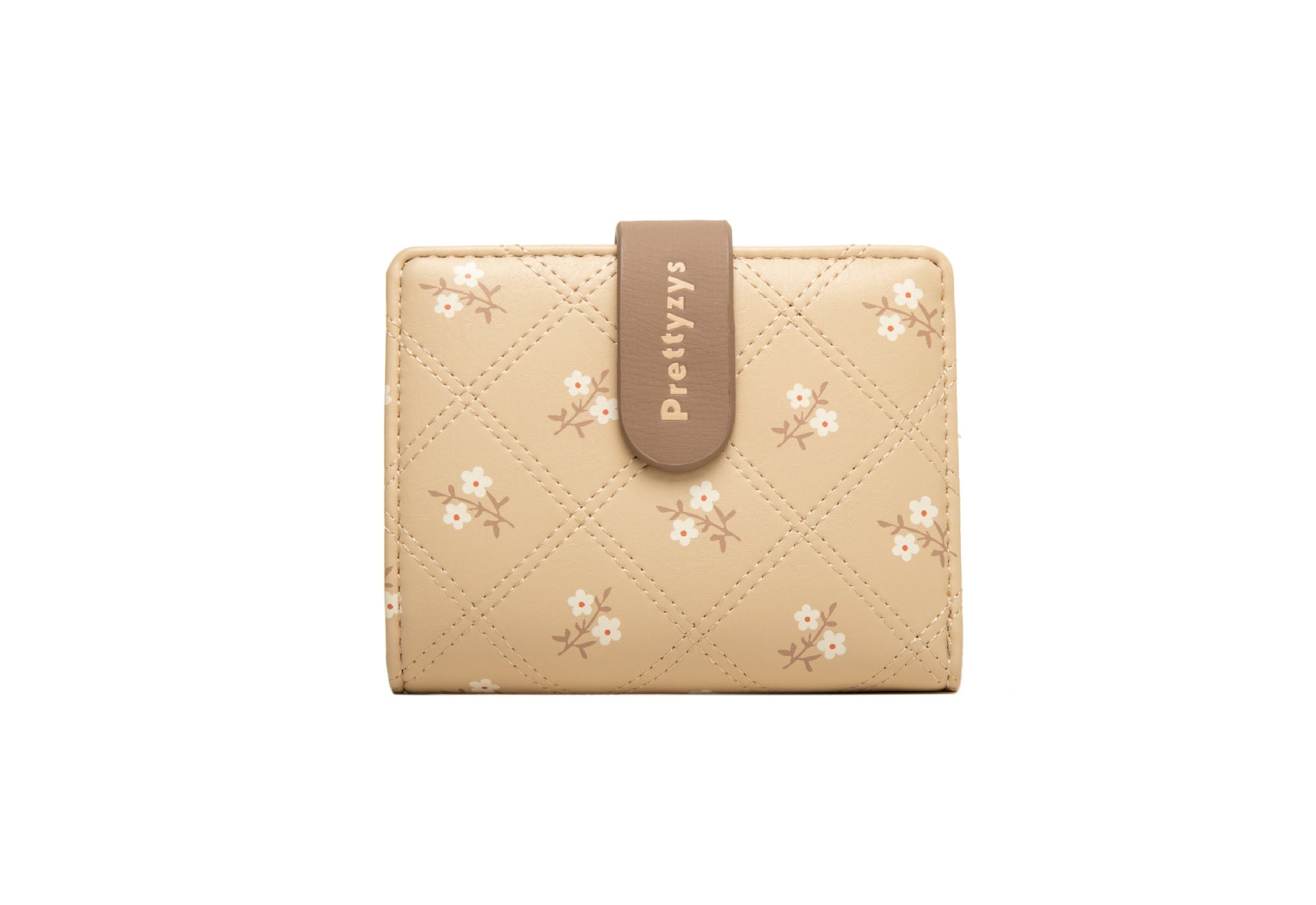 Women's Soft Printed Buckle Folding Small Wallet Multiple Card Slots Integrated Card Holder