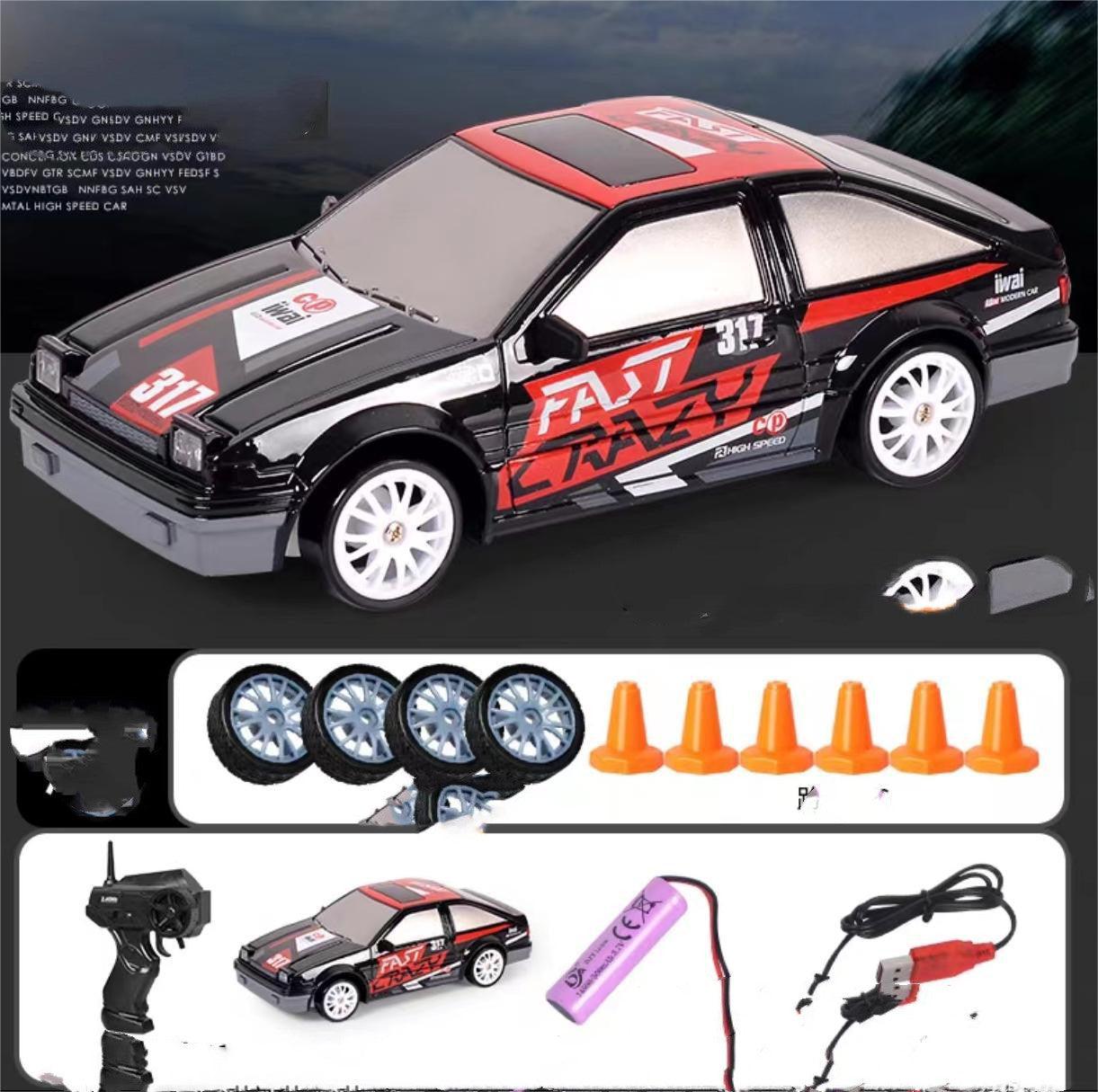 2.4G Drift Rc Car 4WD RC Drift Car Toy Remote Control GTR Model AE86 Vehicle Car RC Racing Car Toy For Children Christmas Gifts - Nioor