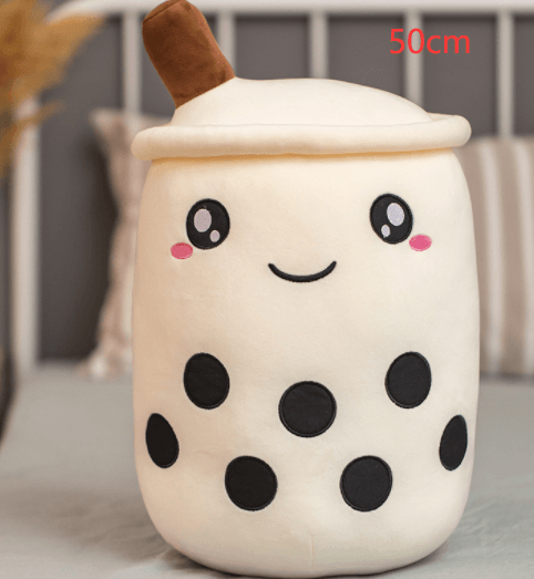 Cute Fruit Drink Plush Stuffed Soft Strawberry Milk Tea Plush Boba Tea Cup Toy Bubble Tea Pillow Cushion Kids Gift - Nioor