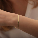 Simple And Short Sequins Flat Snake Bone Bracelet