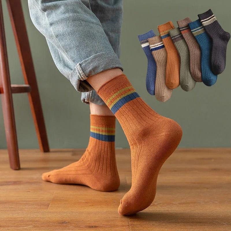 Men's Mid-calf Versatile Korean Style Japanese Style Academic Style Socks - Nioor