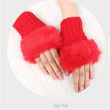 Thermal Women's Half Finger Polyester Gloves - Nioor