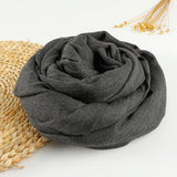 Women's Fashion Pure Color Artistic Cotton And Linen Scarf - Nioor