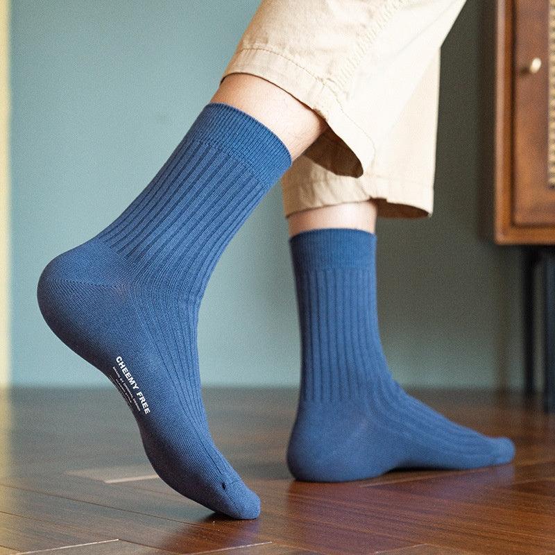 98 Australian Cotton Double Needle Socks Men's Business - Nioor