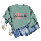 Female Lettering Fashion Loose Casual Long Sleeve Sweater - Nioor