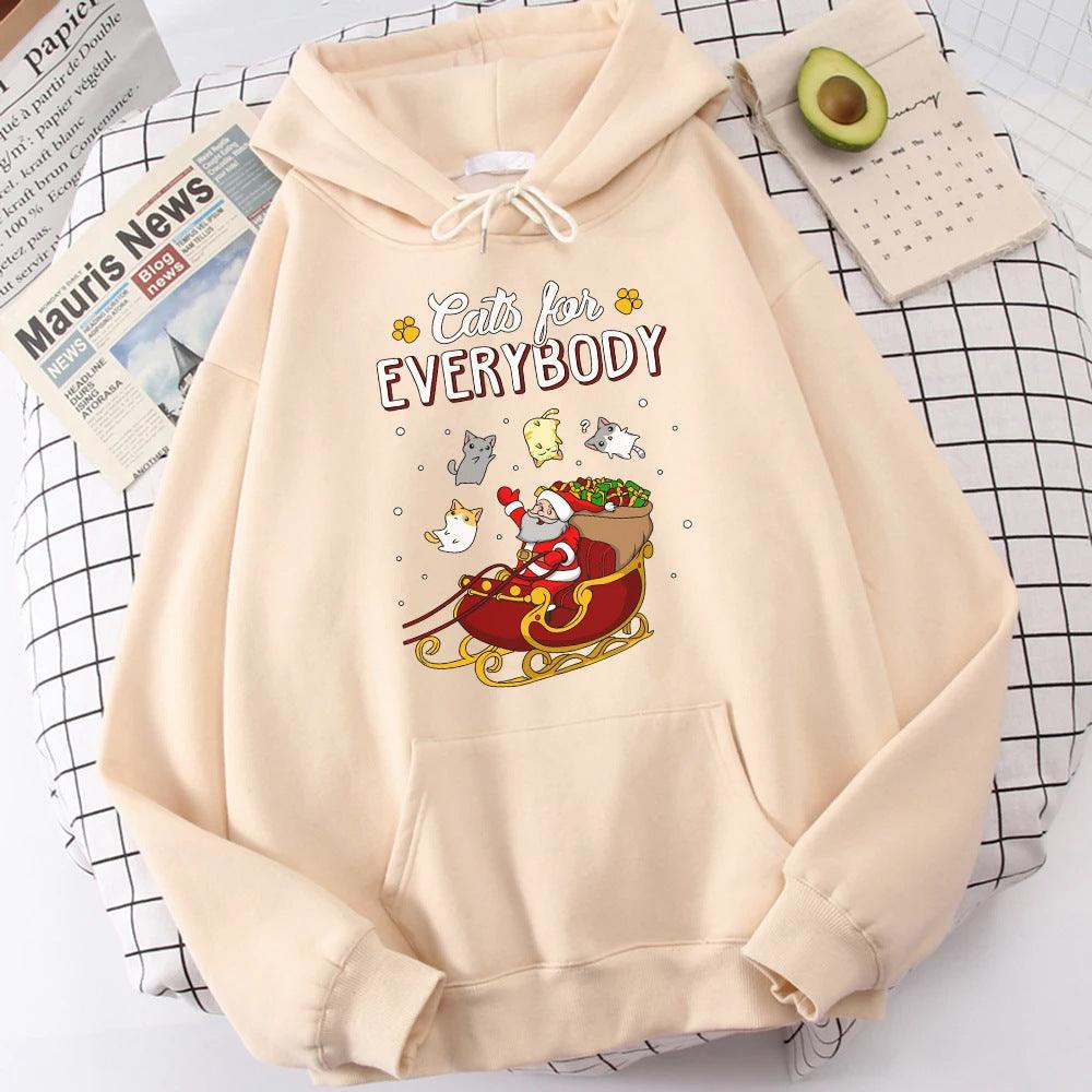 Cats For Everybody Funny Ugly Christmas Hoodie Wome - Nioor