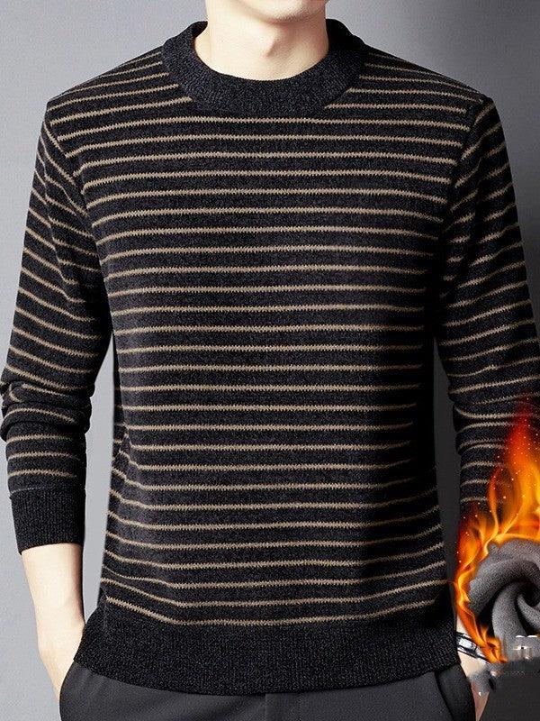 Men's Round Neck Thickened Ferret Sweater - Nioor