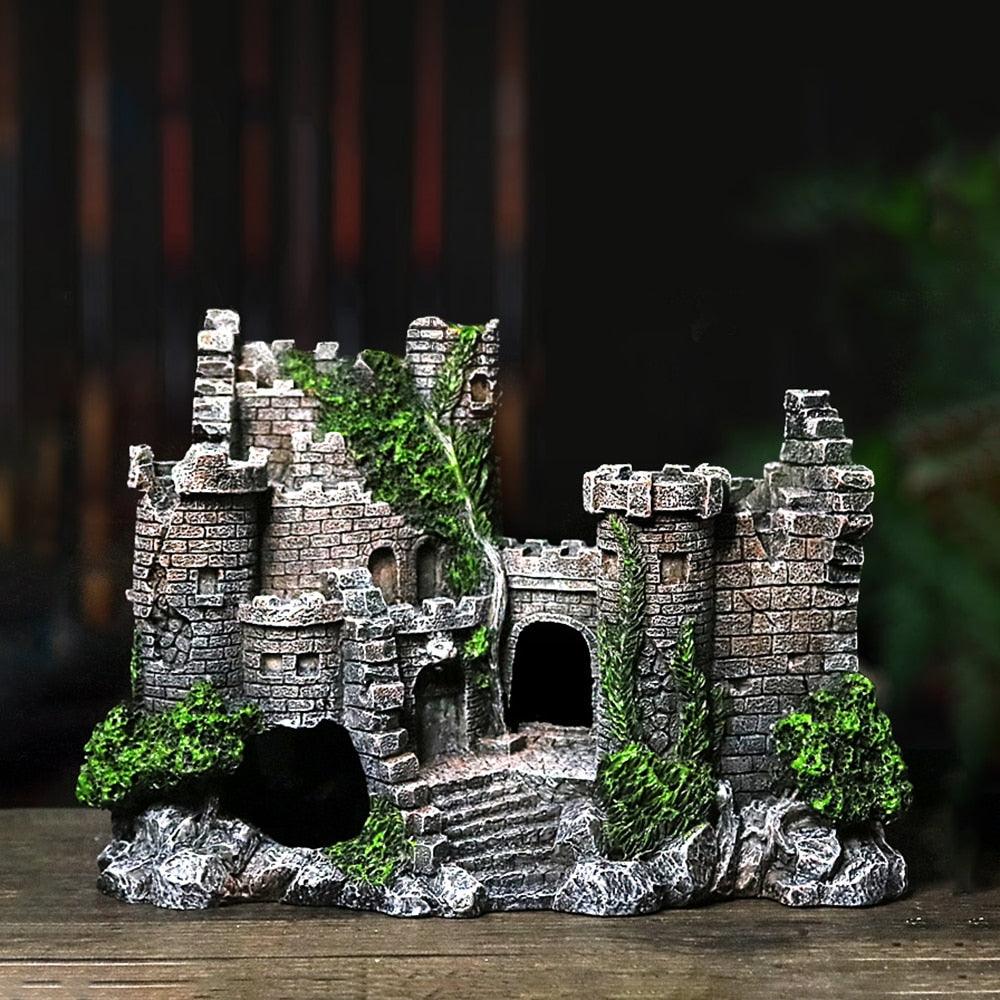 Fish tank resin castle decoration - Nioor