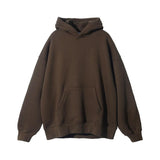 Fleece Hooded Trendy Sweatshirt Retro Solid Color - Nioor