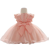 Flower Girl Baby Lace Crochet Princess Mesh Dress - Nioor