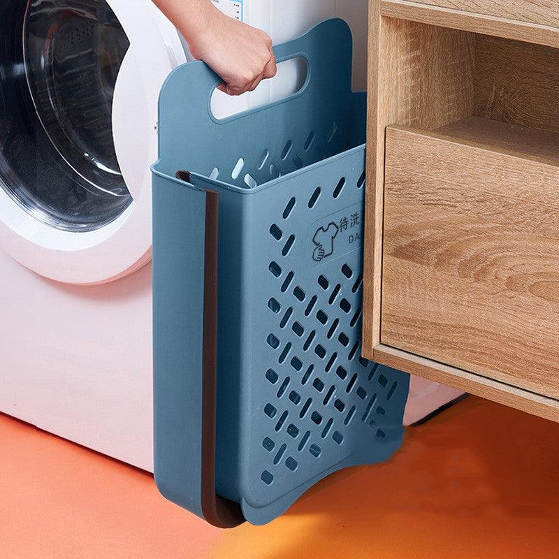 Foldable Dirty Clothes Basket Household Wall-mounted Free Punching - Nioor