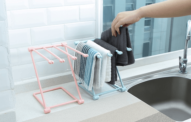 Foldable Dishcloth Shelf Kitchen Accessories Gadget Organizer - Nioor