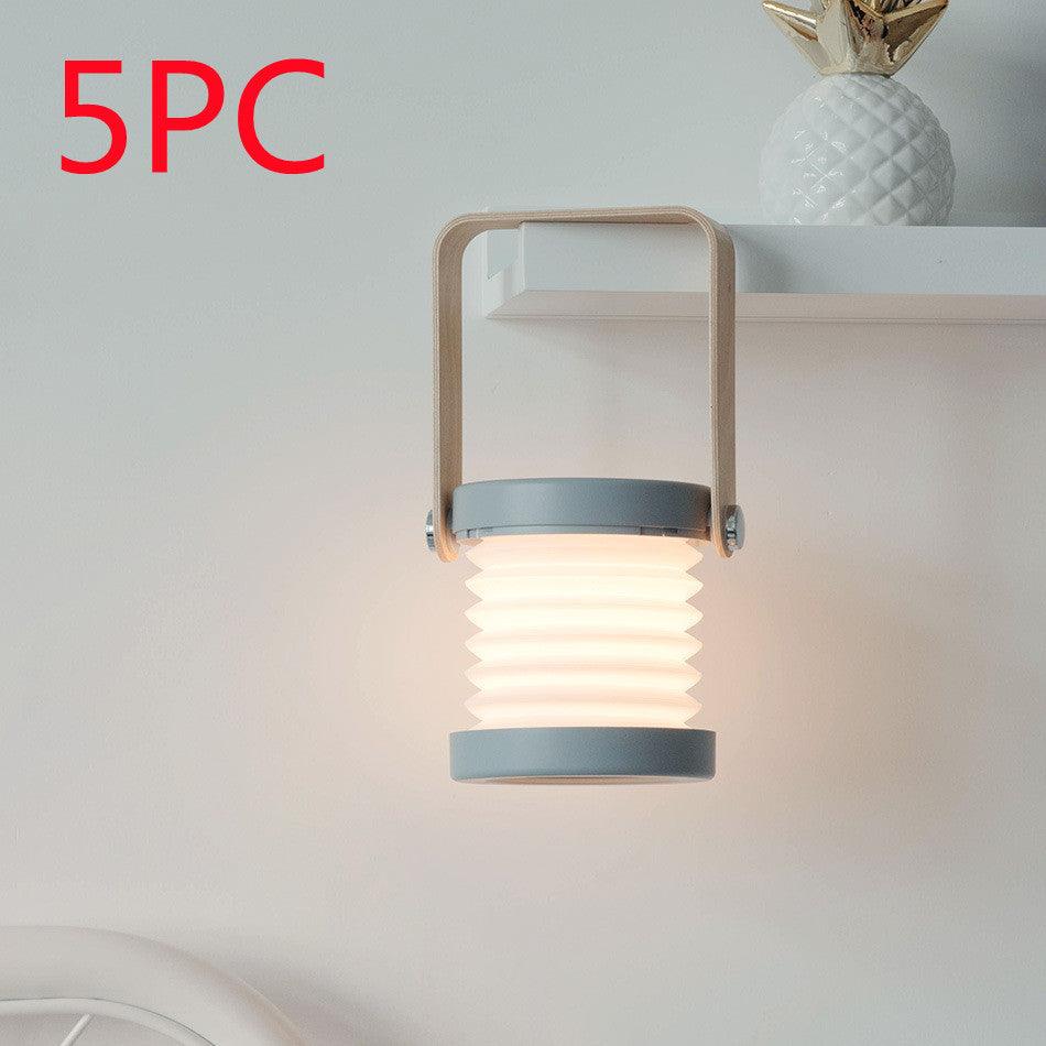 Foldable Touch Dimmable Reading LED Night Light Portable Lantern Lamp USB Rechargeable For Home Decor - Nioor