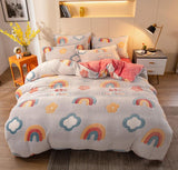 Four-piece Bedding With Velvet Sheets To Keep Warm Milk Velvet - Nioor