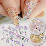 Frozen Flower Butterfly Nail - Nioor