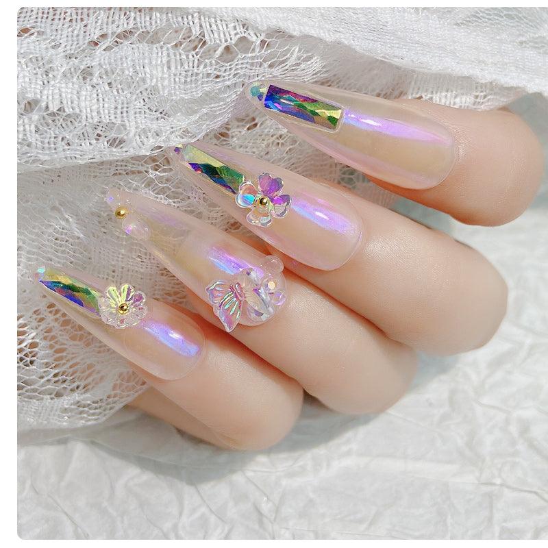 Frozen Flower Butterfly Nail - Nioor