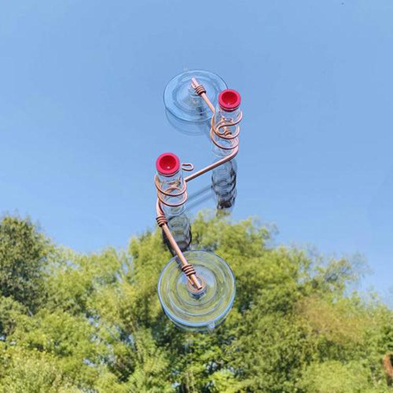 Garden Bird Feeder Supplies Hummingbird Feeder Drinker Suction Cup Easy To Clean Deck Garden Decor Bird Feeders for Wild Birds - Nioor