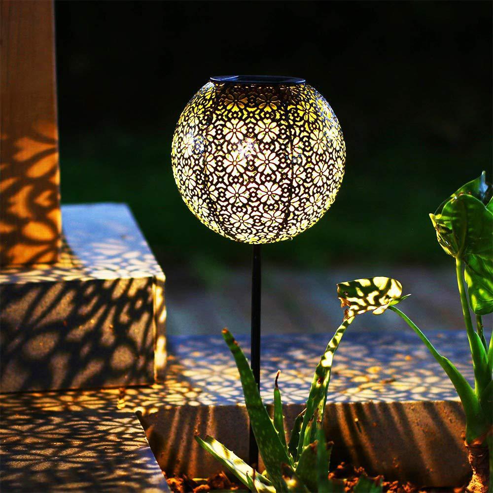 Garden Decoration Solar Wrought Iron Ground Ball Lamp - Nioor