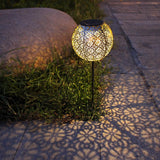 Garden Decoration Solar Wrought Iron Ground Ball Lamp - Nioor