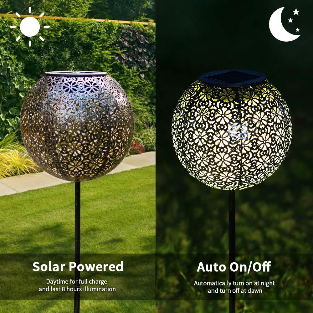 Garden Decoration Solar Wrought Iron Ground Ball Lamp - Nioor