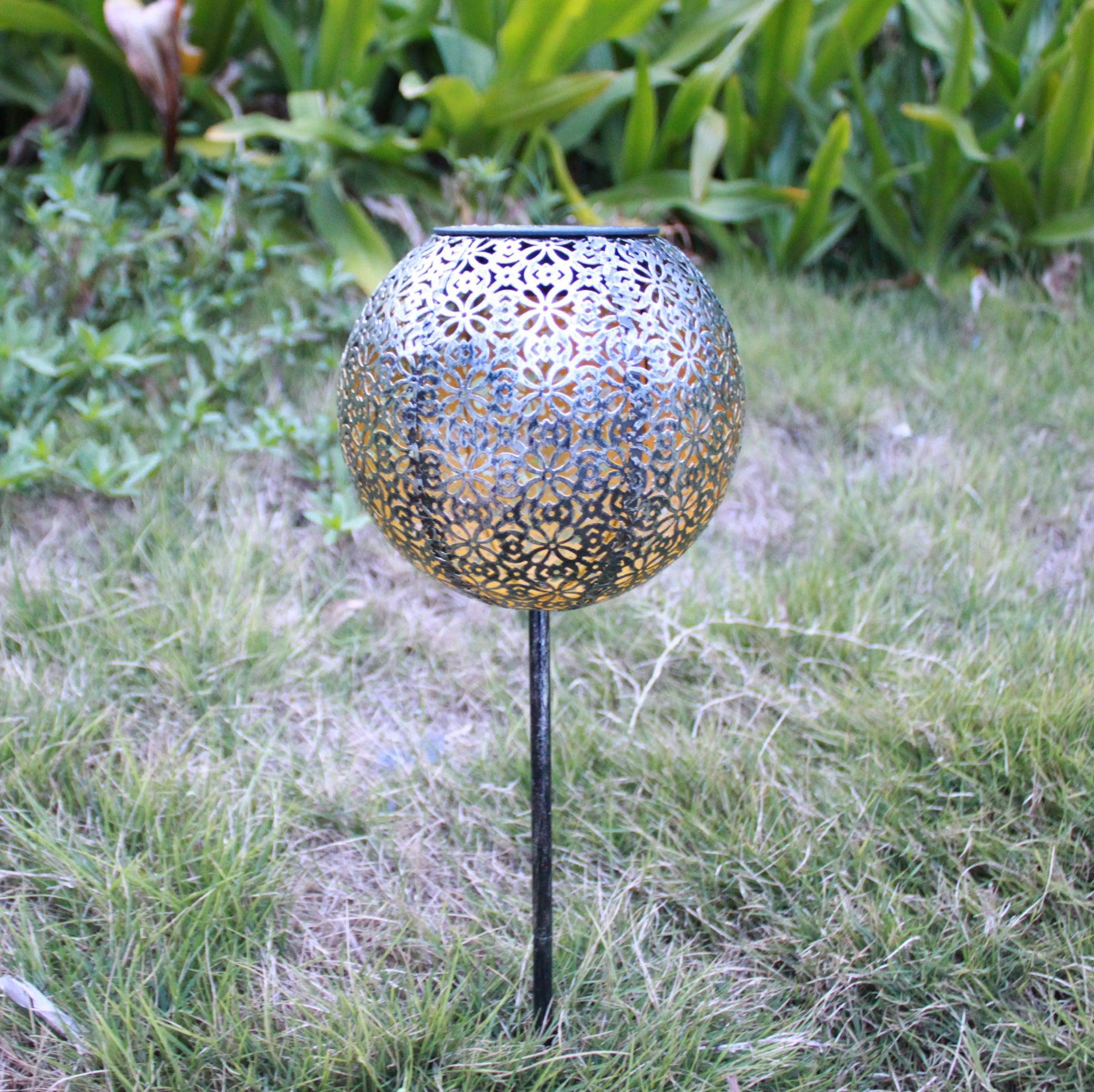 Garden Decoration Solar Wrought Iron Ground Ball Lamp - Nioor