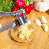 Garlic Press Crusher Mincer Chopper Peeler Squeeze Cutter Stainless Steel Ginger - Nioor