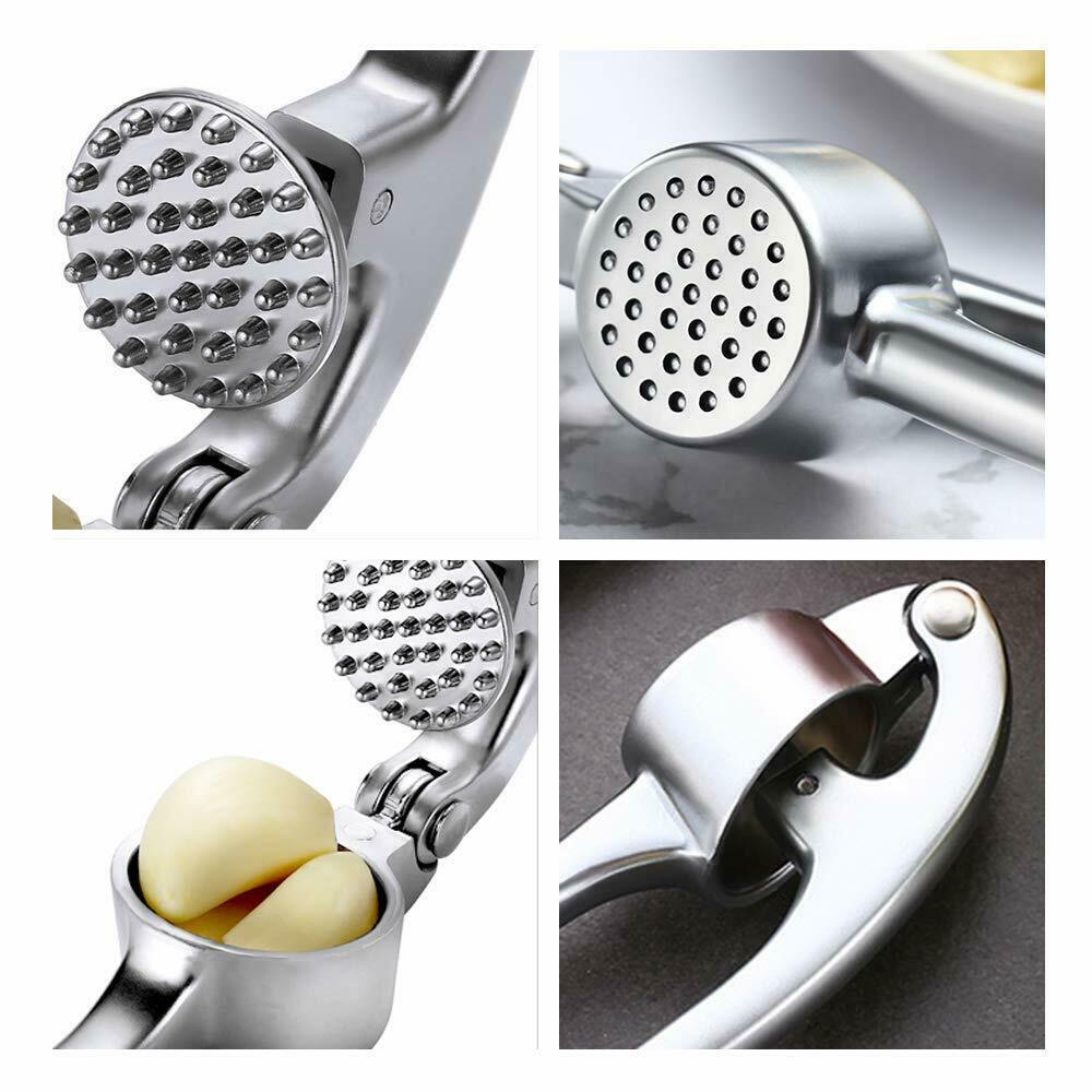 Garlic Press Crusher Mincer Chopper Peeler Squeeze Cutter Stainless Steel Ginger - Nioor