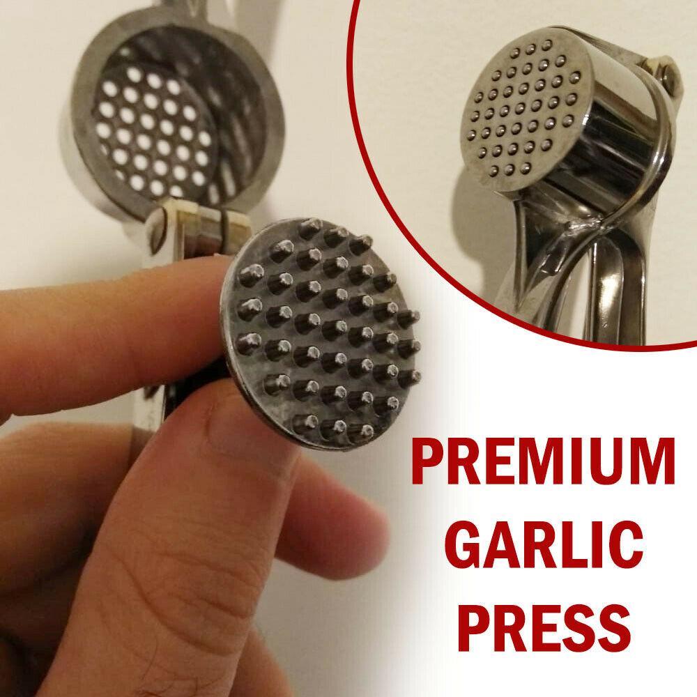 Garlic Press Crusher Mincer Chopper Peeler Squeeze Cutter Stainless Steel Ginger - Nioor