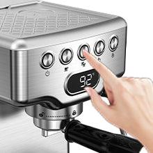 Geek Chef Espresso Machine, 20 Bar Espresso Machine With Milk Frother For Latte, Cappuccino, Macchiato, For Home Espresso Maker, 1.8L Water Tank, Stainless Steel, Ban On Amazon - Nioor