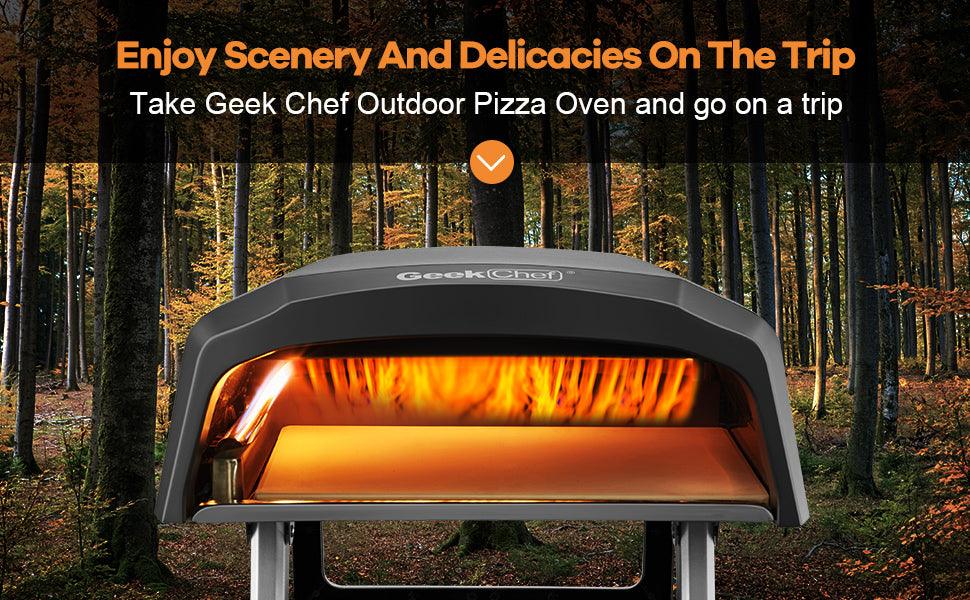 Geek Chef Gas Pizza Oven, Pizza Ovens For Outside Propane, Outdoor Ovens With 13 Inch Pizza Stone, Portable Gas Pizza Oven With Foldable Legs, Pizza Oven For Patio Garden,Ban Amazon,homedepot,lowes - Nioor