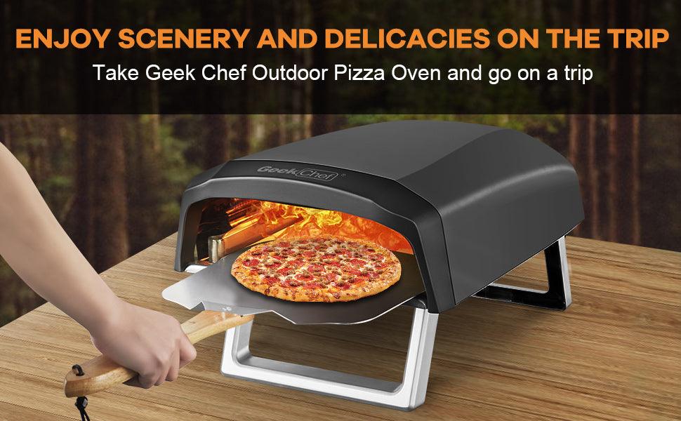 Geek Chef Gas Pizza Oven, Pizza Ovens For Outside Propane, Outdoor Ovens With 13 Inch Pizza Stone, Portable Gas Pizza Oven With Foldable Legs, Pizza Oven For Patio Garden,Ban Amazon,homedepot,lowes - Nioor