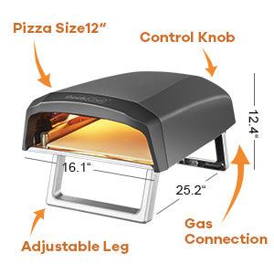 Geek Chef Gas Pizza Oven, Pizza Ovens For Outside Propane, Outdoor Ovens With 13 Inch Pizza Stone, Portable Gas Pizza Oven With Foldable Legs, Pizza Oven For Patio Garden,Ban Amazon,homedepot,lowes - Nioor