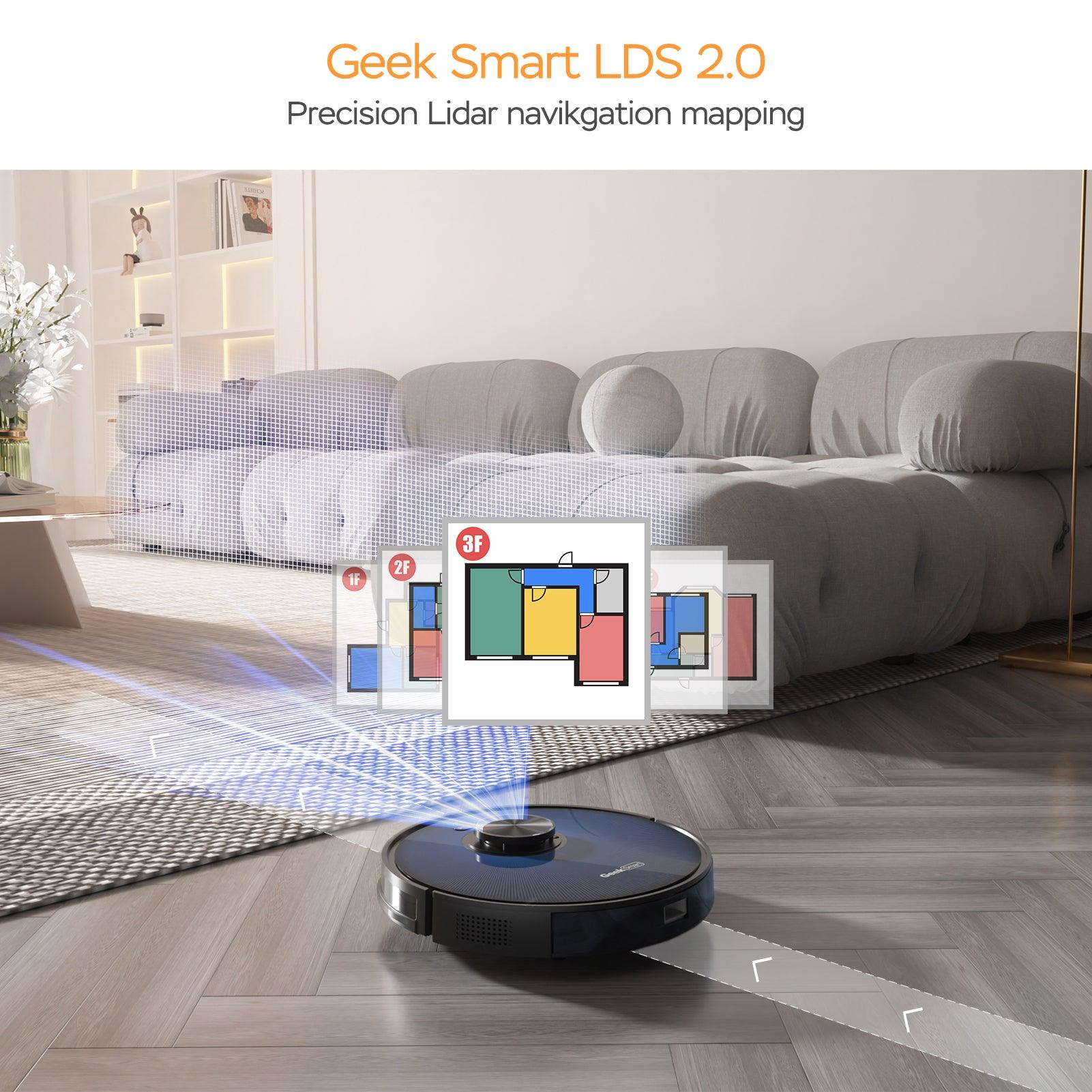 Geek Smart L7 Robot Vacuum Cleaner And Mop, LDS Navigation, Wi-Fi Connected APP, Selective Room Cleaning,MAX 2700 PA Suction, Ideal For Pets And Larger Home Banned From Selling On Amazon - Nioor