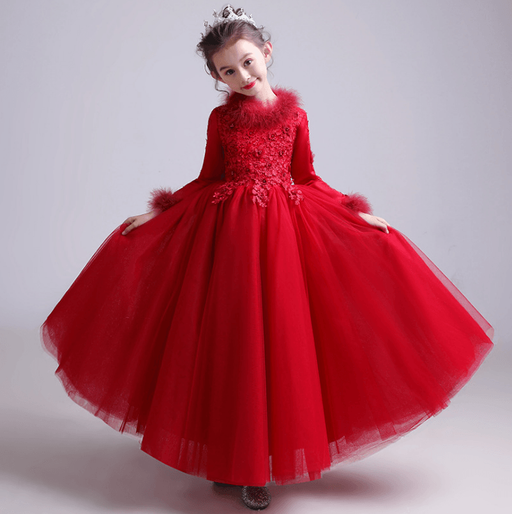 Girls'Piano Postumes, Flower Girl Evening Dresses, Wedding Dresses, Princess Dresses, Catwalks, Children's Little Hosts, Fluffy Gauze Skirts, Summer - Nioor