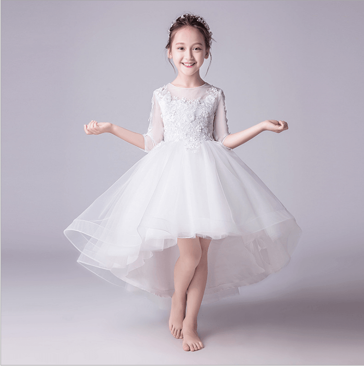 Girls'Piano Postumes, Flower Girl Evening Dresses, Wedding Dresses, Princess Dresses, Catwalks, Children's Little Hosts, Fluffy Gauze Skirts, Summer - Nioor