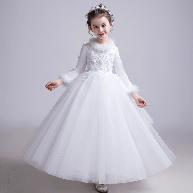 Girls'Piano Postumes, Flower Girl Evening Dresses, Wedding Dresses, Princess Dresses, Catwalks, Children's Little Hosts, Fluffy Gauze Skirts, Summer - Nioor