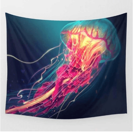 Glowing Jelly Fish Tapestry - Nioor