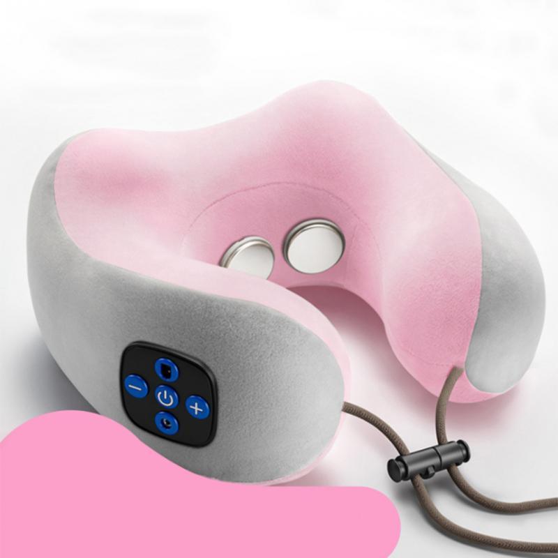 Gold U-type Massage Pillow Multi-function Shoulder Cervical Car Neck Guard - Nioor