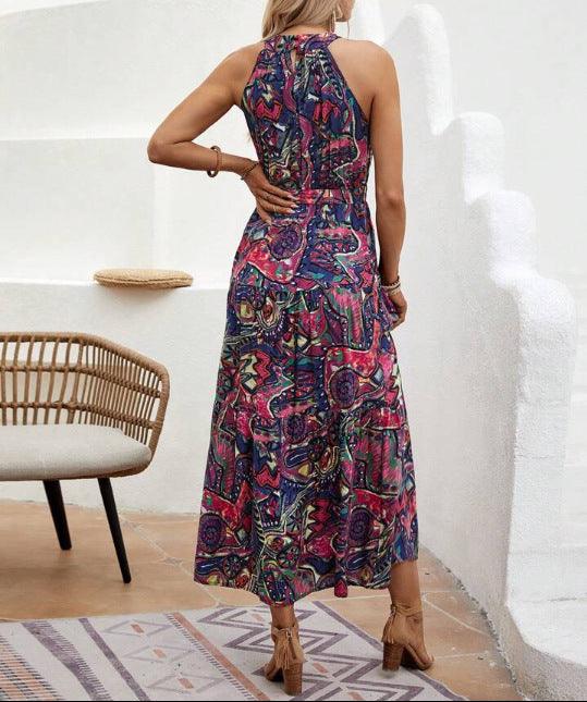 Graceful And Fashionable High Waist Dress Bohemian Dress - Nioor