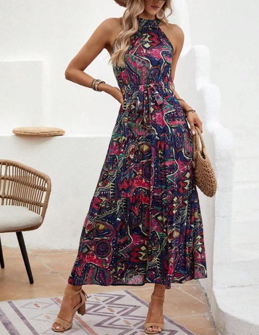 Graceful And Fashionable High Waist Dress Bohemian Dress - Nioor