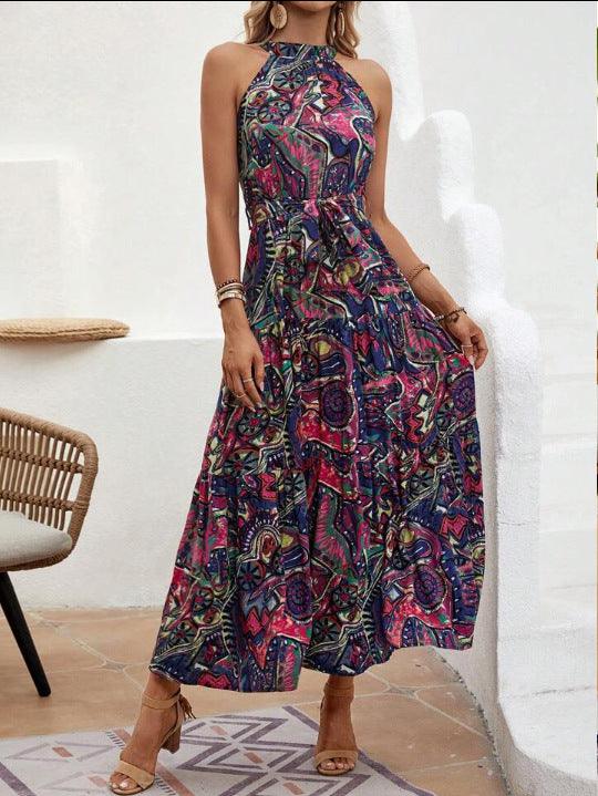 Graceful And Fashionable High Waist Dress Bohemian Dress - Nioor