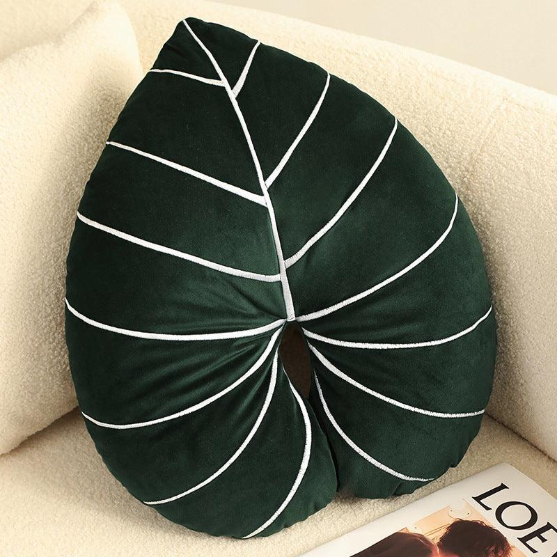 Green Plant Pillow Home Philodendron - Nioor