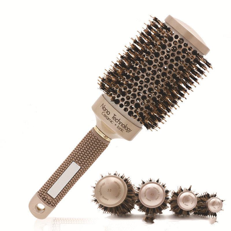 Hair Comb Brush Nano Hairbrush Ceramic Ion Round Barrel Comb Hairdressing Hair Salon Styling Tool - Nioor