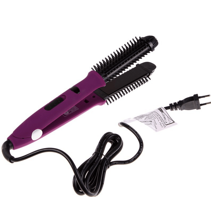 Hair curling stick dual-purpose hair straightener buckle hair curler electric coil comb plywood - Nioor