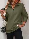 Half Long-sleeve Zipper Sweatshirt Y2g Fashion Pullover Fleece Sweater - Nioor