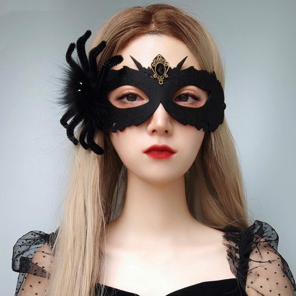 Halloween Black Spider Death Dance Mask - Nioor