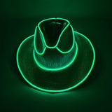 Halloween Carnival Party LED Wireless Fluorescent Colorful Cowboy Flashing Hat - Nioor