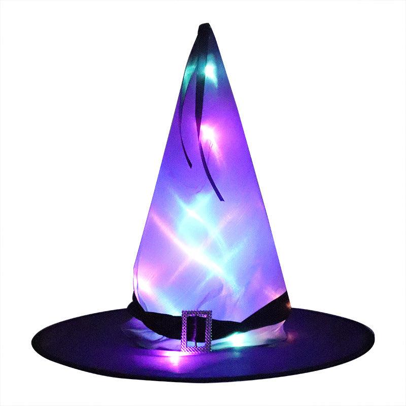 Halloween Decoration Witch Hat LED Lights Halloween Elf Ears Kids Home Party Decor Supplies Outdoor Tree Hanging Ornament - Nioor