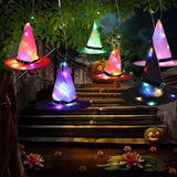 Halloween Decoration Witch Hat LED Lights Halloween Elf Ears Kids Home Party Decor Supplies Outdoor Tree Hanging Ornament - Nioor